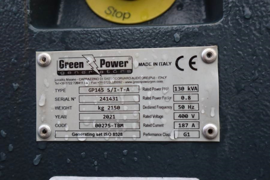 Green Power GP 145 S/I-T-A Diesel, Three-phase power 143 KVA,  en crédit-bail Green Power GP 145 S/I-T-A Diesel, Three-phase power 143 KVA,: photos 6