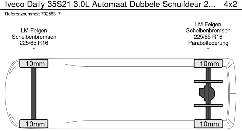 Fourgon utilitaire neuf Iveco Daily 35S21 3.0L Automaat Dubbele Schuifdeur 2025 model L2H2 3,5t Trekvermogen ACC LED CarPlay Camera Parkeersensoren L2H2 12m3 Airco: photos 19