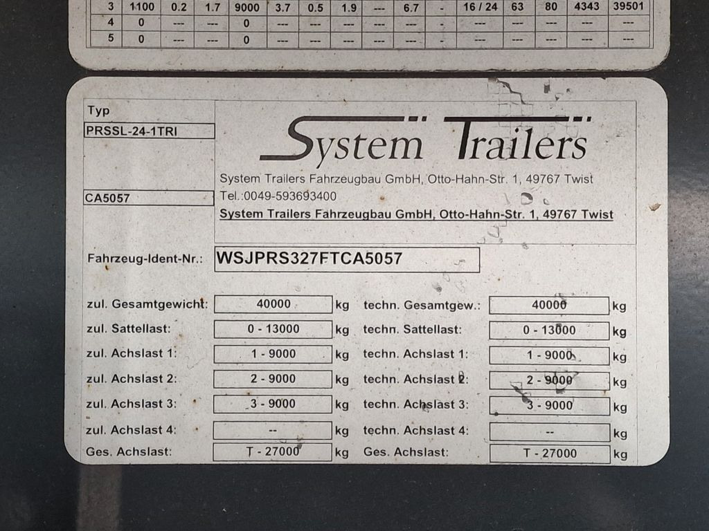 Semi-remorque pour le transport de boissons System Trailer PRSSL-24-1TRI / Ladebordwand: photos 30