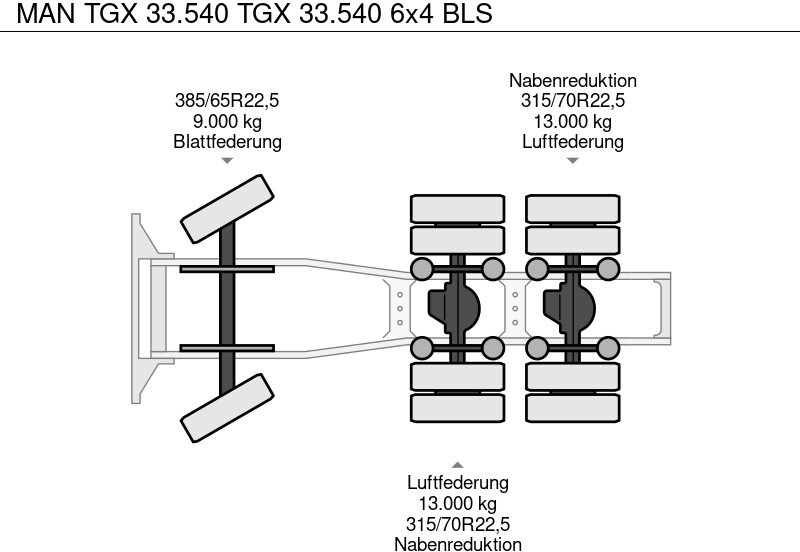 Tracteur routier MAN TGX 33.540 TGX 33.540 6x4 BLS: photos 7