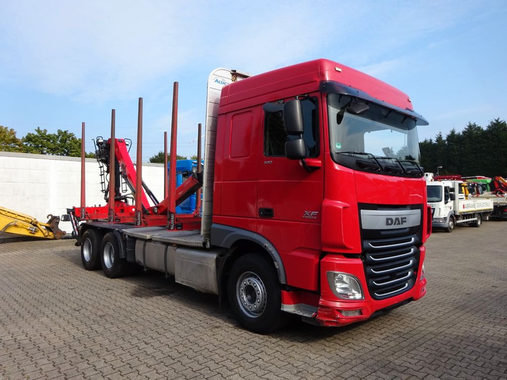 Camion grumier, Camion grue DAF XF 510 + EPSILON M120Z Holzheckladekran +Greifer: photos 12