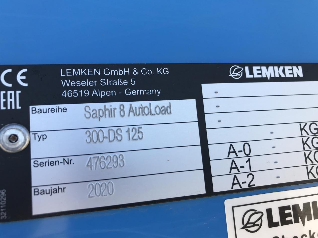 Semoir Lemken Saphir 8 Autoload: photos 12