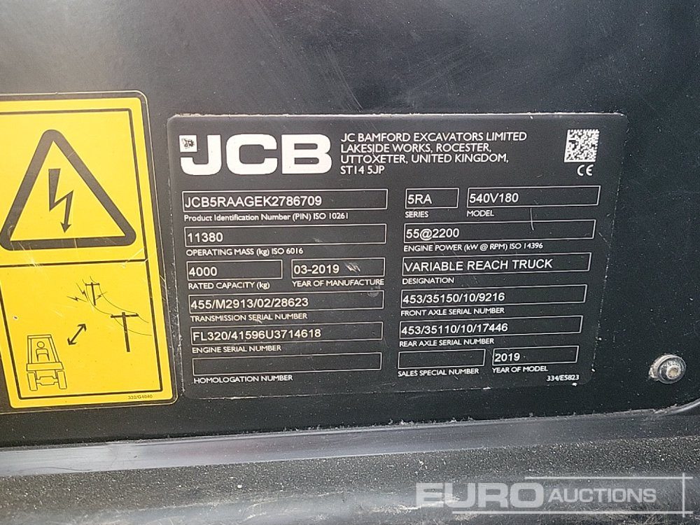 Chariot télescopique 2019 JCB 540-180 Hi Viz: photos 48